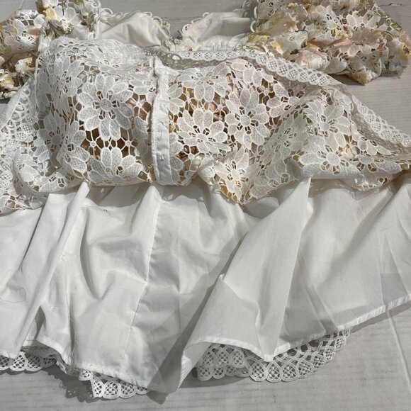 LAtiste by Amy Dress  XL Open Floral Crochet Lace Mini Cottagecore Feminine - Picture 11 of 11